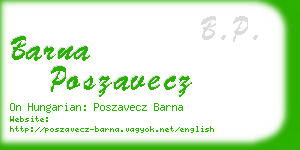 barna poszavecz business card